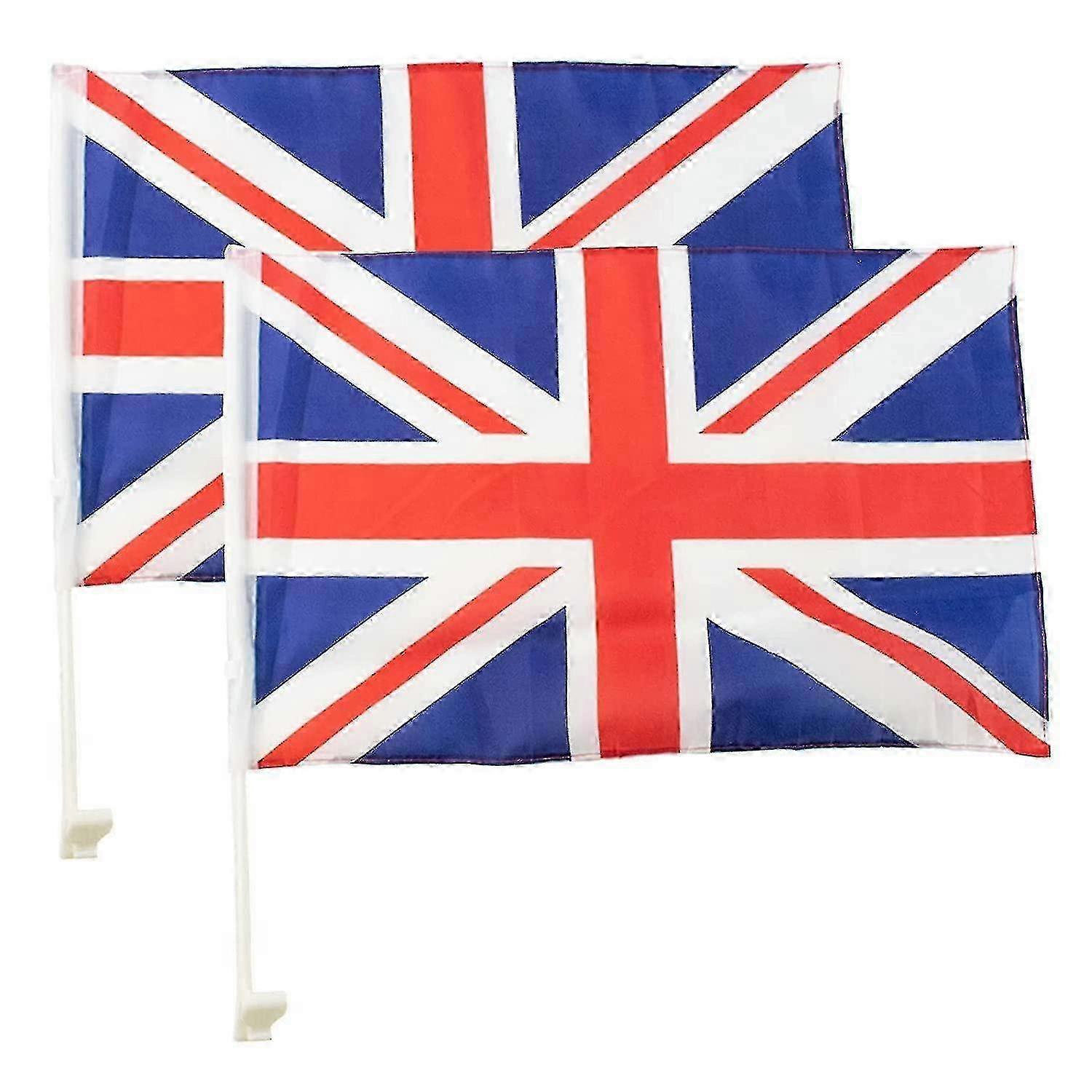 2 Pack Union Jack Car Flags
