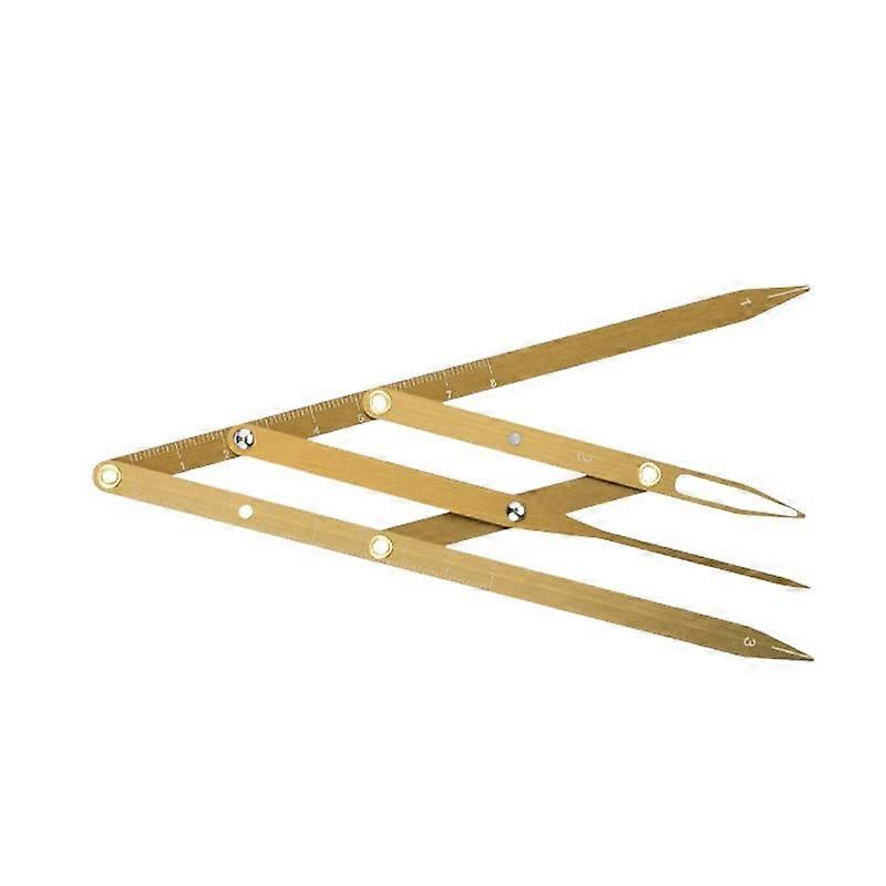 Eyebrow Measuring Tool Golden Ratio Caliper with Foldable Stainless Steel for Precise Mapping Gold