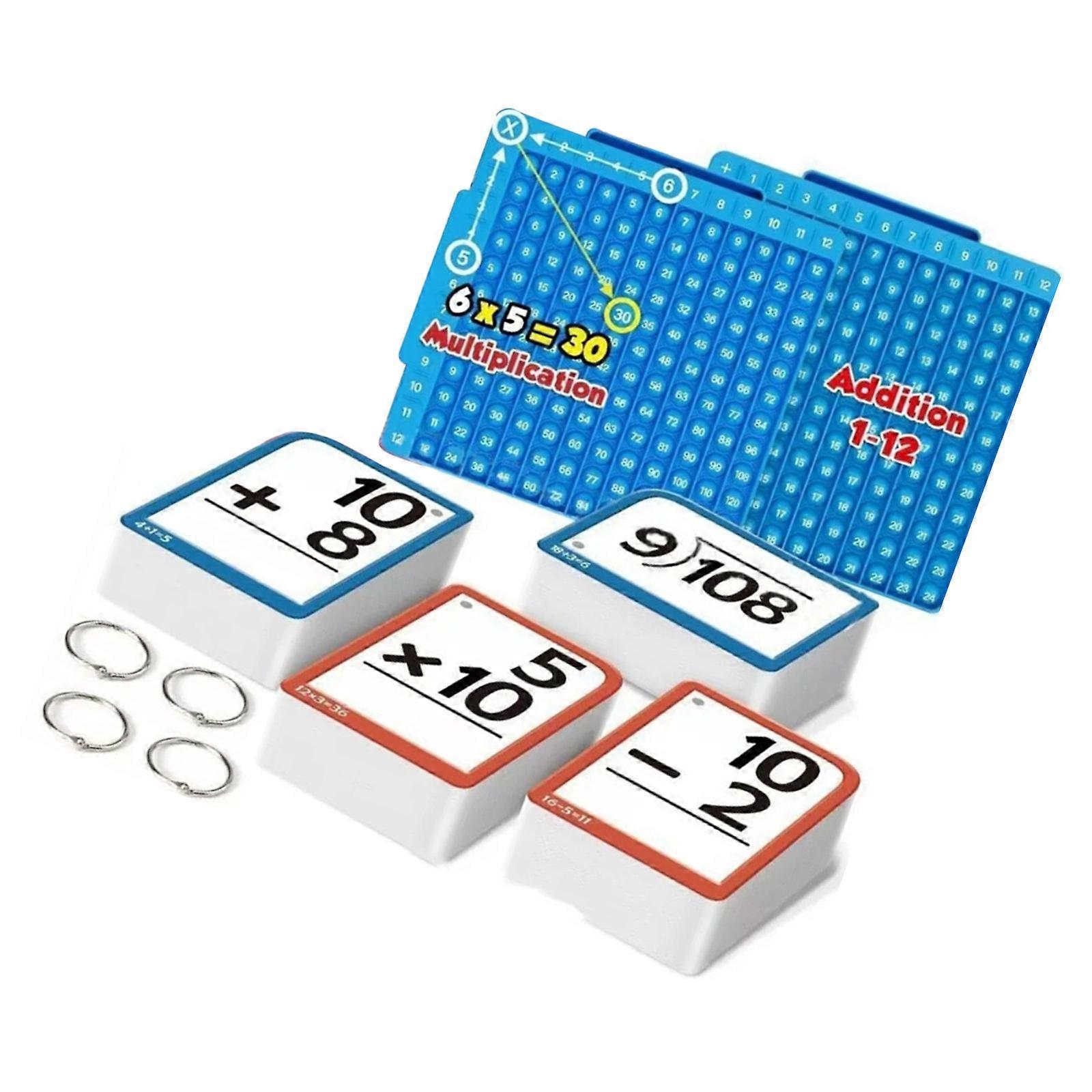 Educational Arithmetics Cards For Children Quality Paper Math Practice Flashcards Colorful Interactive Math Study Cards Multicolor