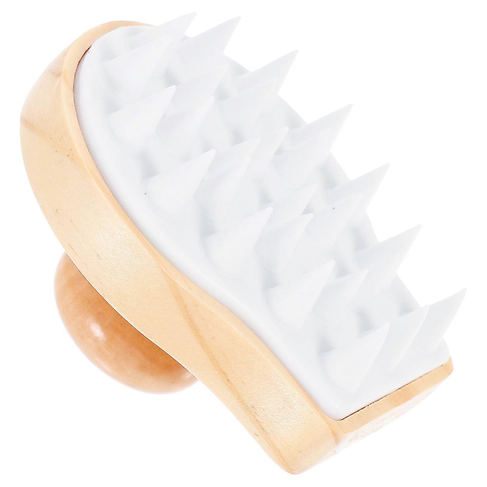Escova de cabelo de silicone para massagem e limpeza do couro cabeludo em casa multicolorida 6,5 polegadas