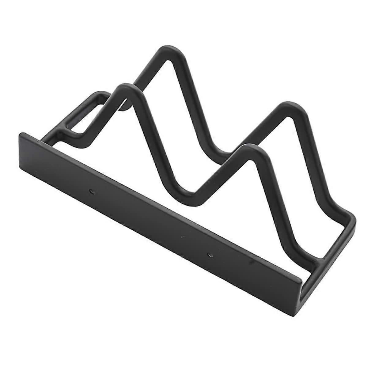 Pot Lid Holder Wall Mounted Kitchen Storage Rack with Adjustable Organizer and Drainage Design