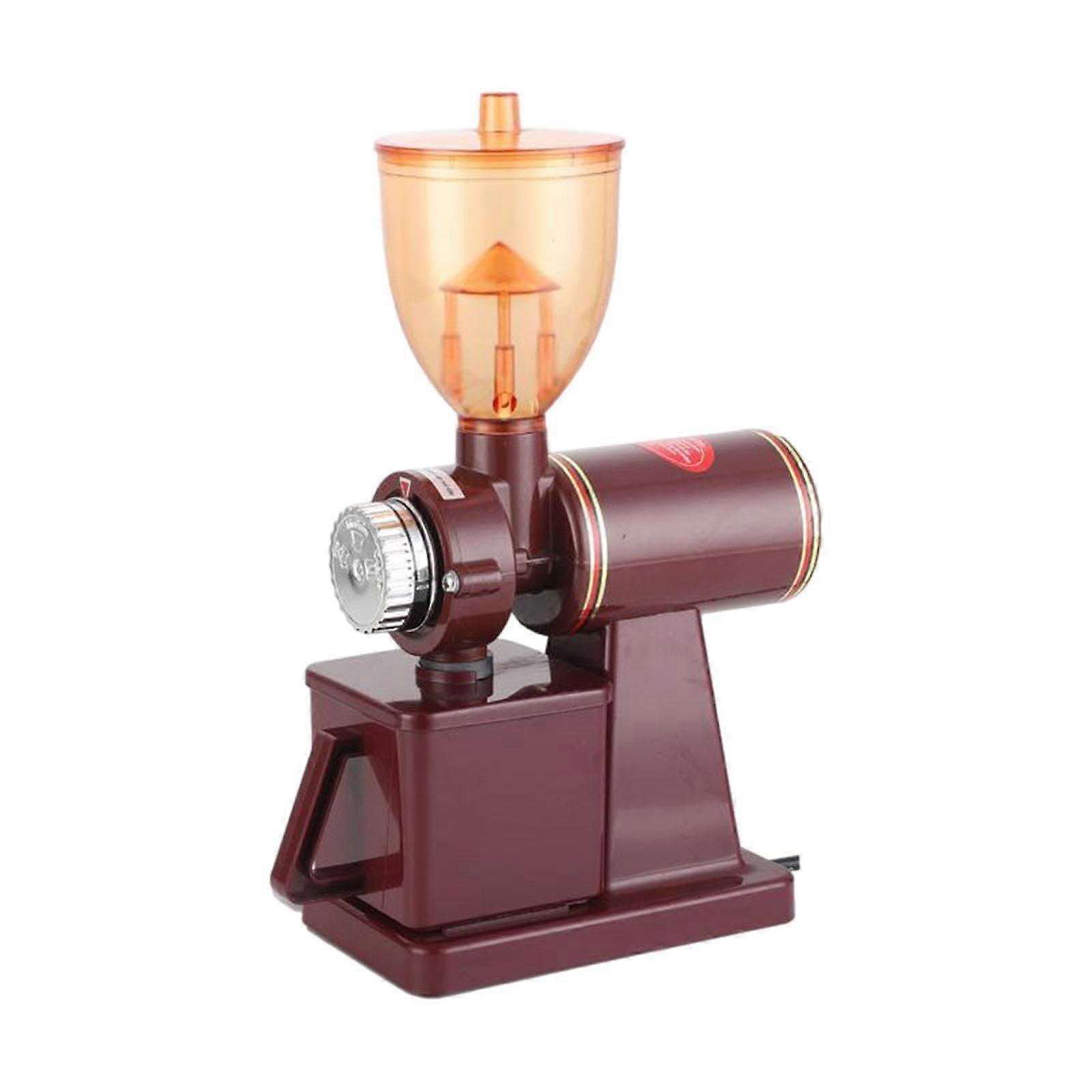 Coffee Burr Grinder Electric with 8 Grind Settings, Lockable Hopper, Heat Dissipation, Deep Red