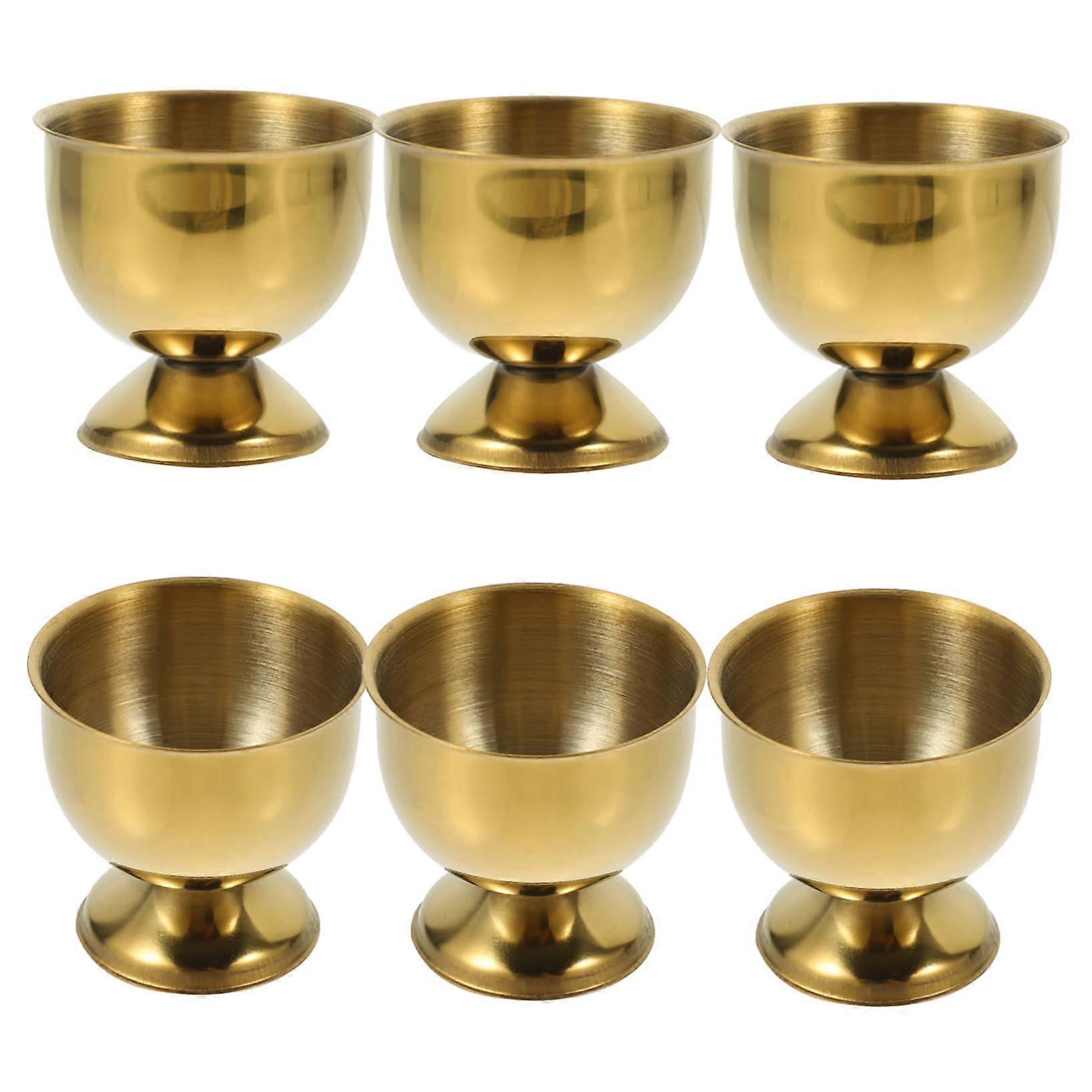 6Pcs Stainless Steel Egg Cups Set Elegant Table Display Durable EasyClean Holders for Kitchen