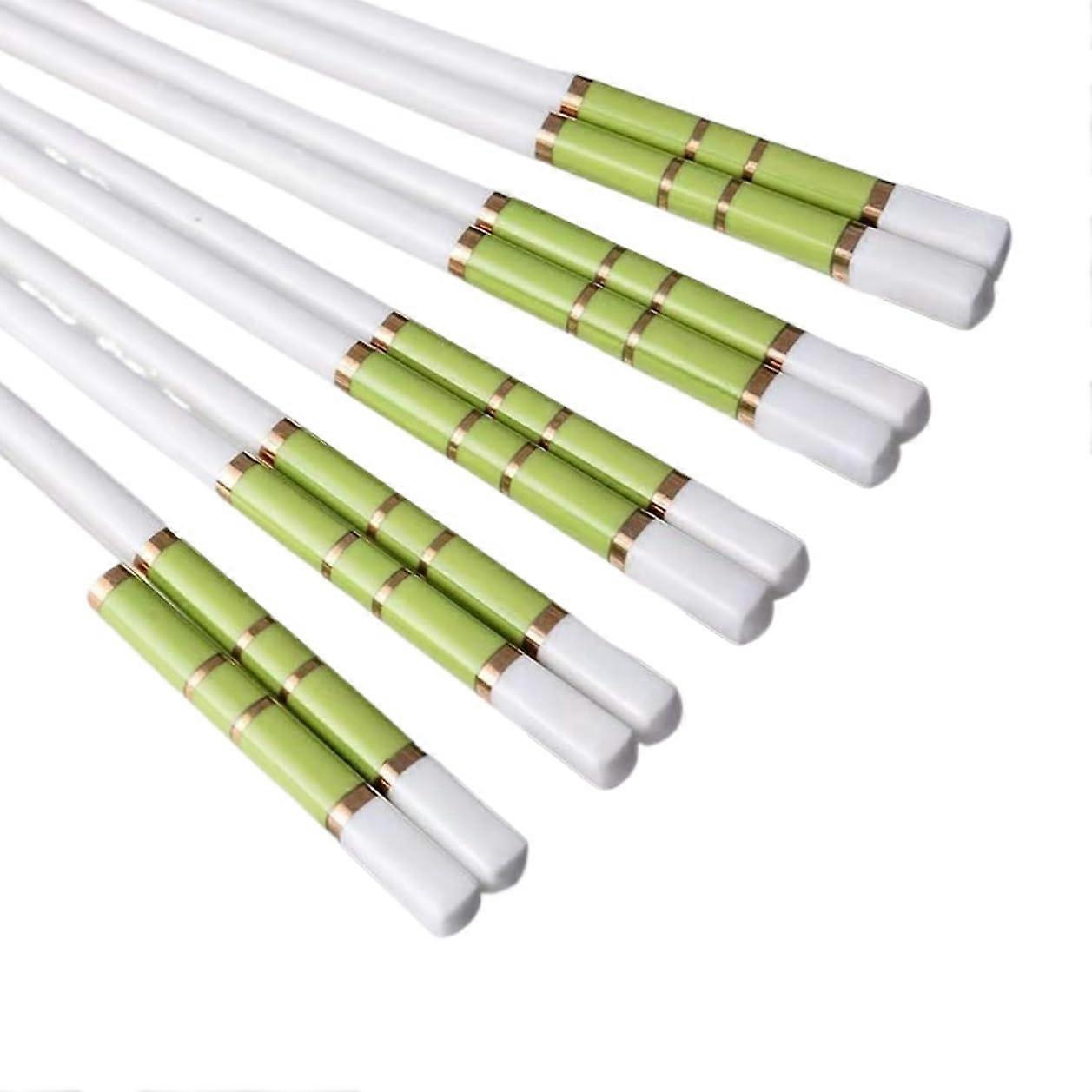 Bone China Chopsticks with Ergonomic Square Grip, Reusable EcoFriendly, Dishwasher Safe White E