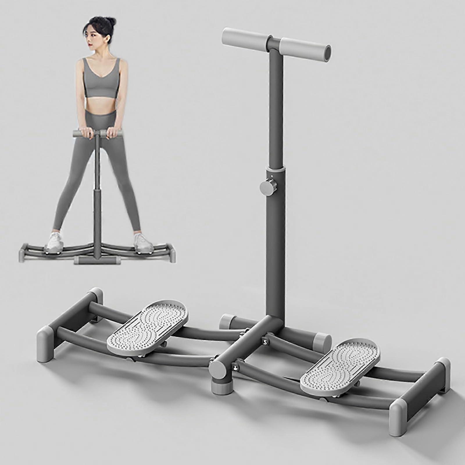 Ski Exercise Machine with Adjustable Height Handle, Foldable Frame, 220lb Capacity for Leg Workout