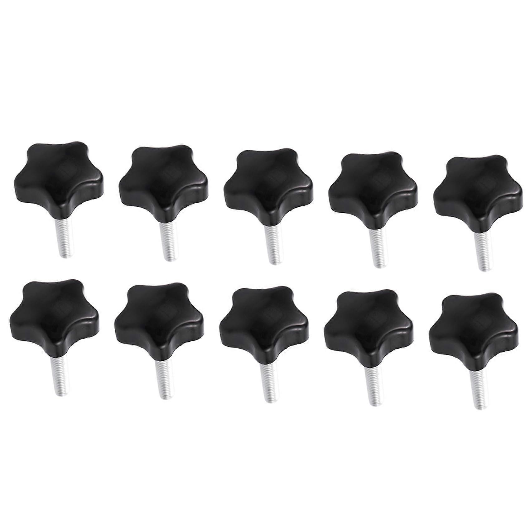 10pcs M8 Wing Screws 40mm Star Handle Clamping Knobs with Durable Metal Core and Easy Grip