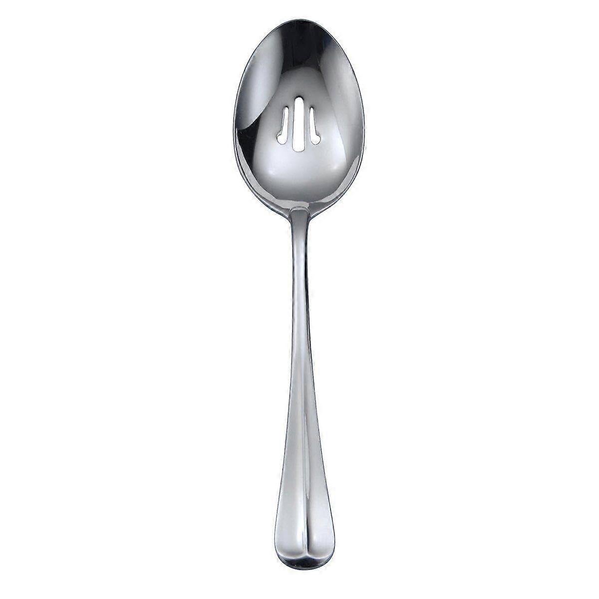Stainless Steel Slotted Serving Spoon with Precision Pierced Design and Ergonomic Handle
