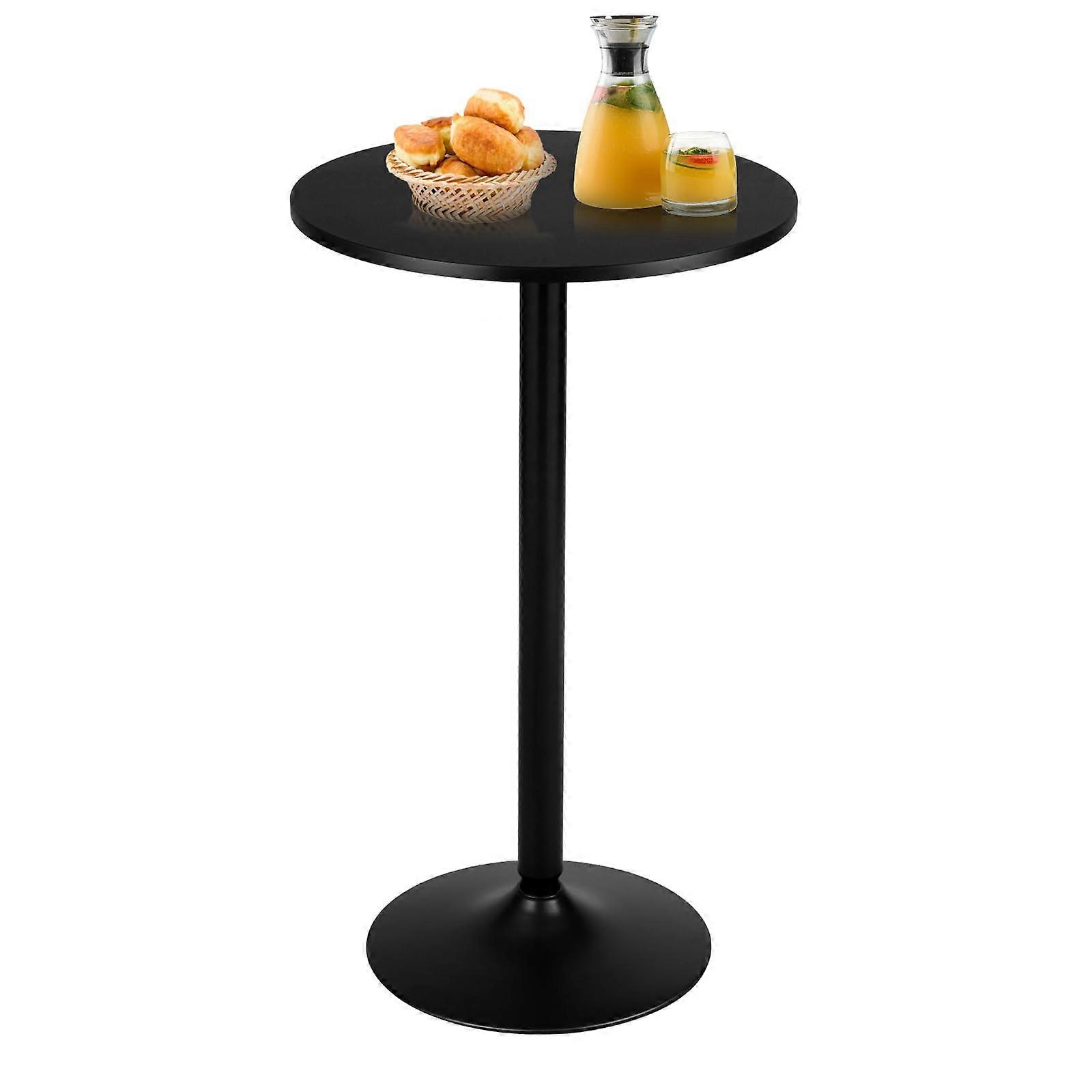 40 Inch Round Bar Table Set, Modern Cocktail Bistro Table with Stable Metal Base, Space Saving Design