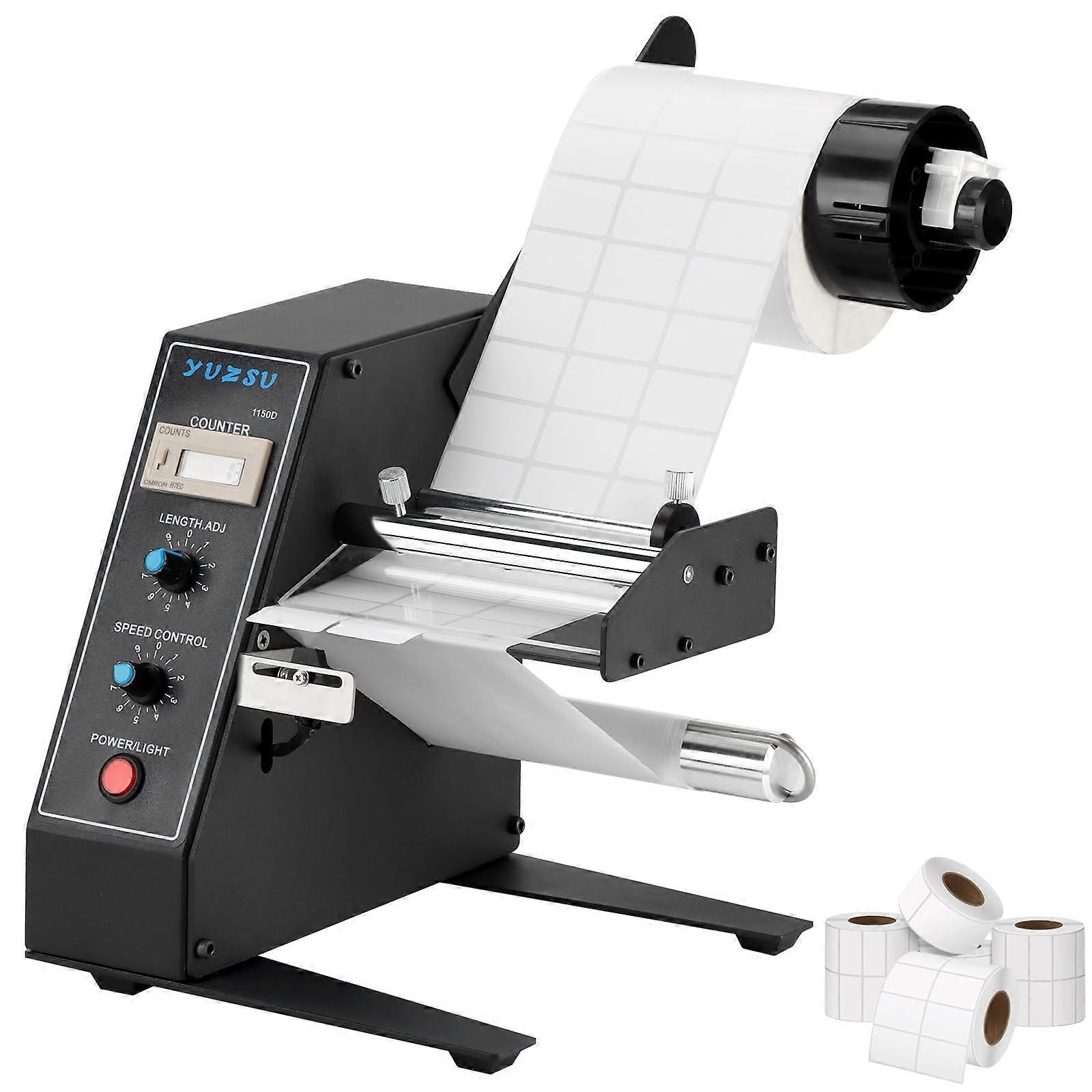 Automatic Label Dispenser 1150D with Counter, Adjustable Speed Label Applicator for Bottles 110V