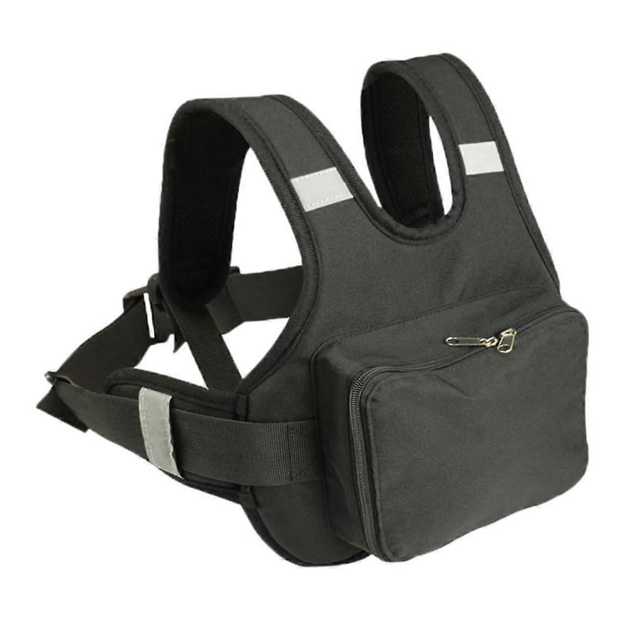 Motorcycle Child Safety Harness with Storage Pouch, Adjustable Reflective Straps for Scooter