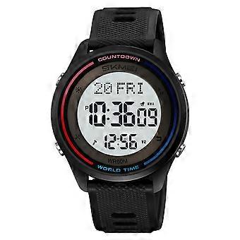 SKMEI 2348 Digital Watch for Students World Time Stopwatch Countdown Timer Outdoor Electronic Wristw