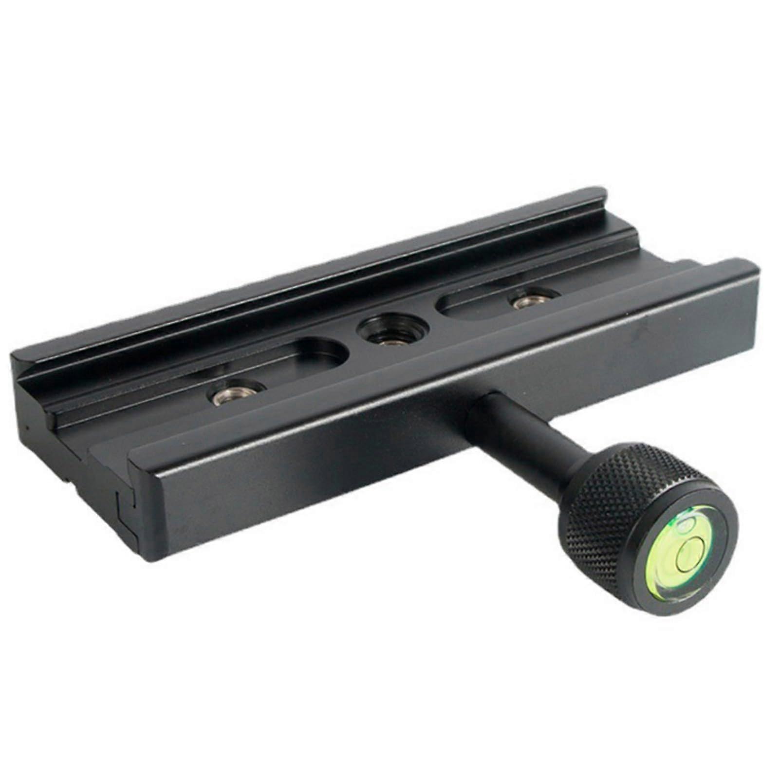 120mm Tripod Quick Release Plate Clamp with Bubble Level for DSLR Camera Secure Mounting