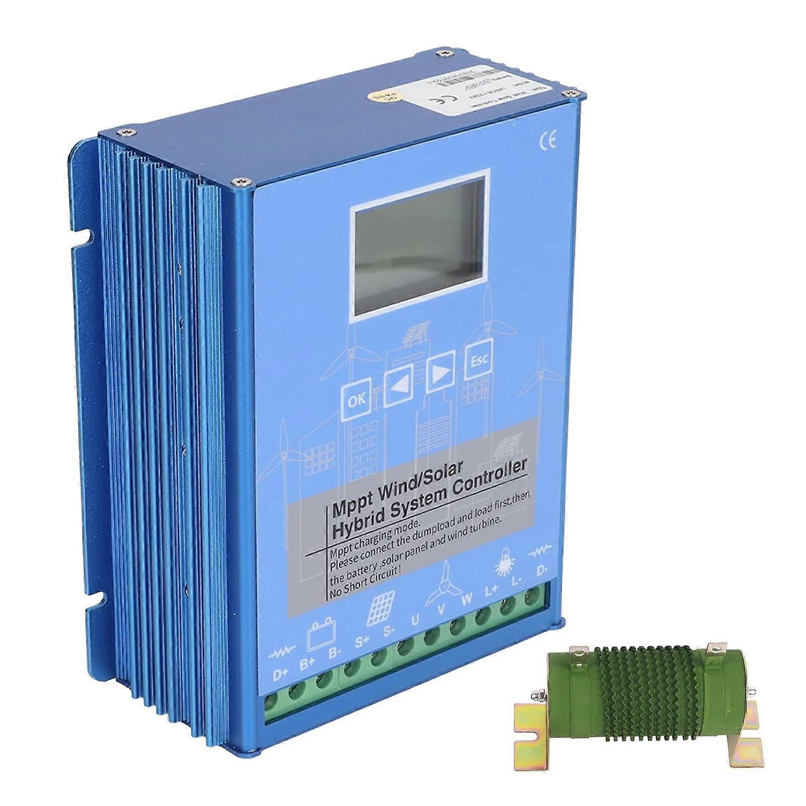 MPPT Wind Solar Hybrid Charge Controller 12000W 12V 24V 48V Off Grid with LCD Display