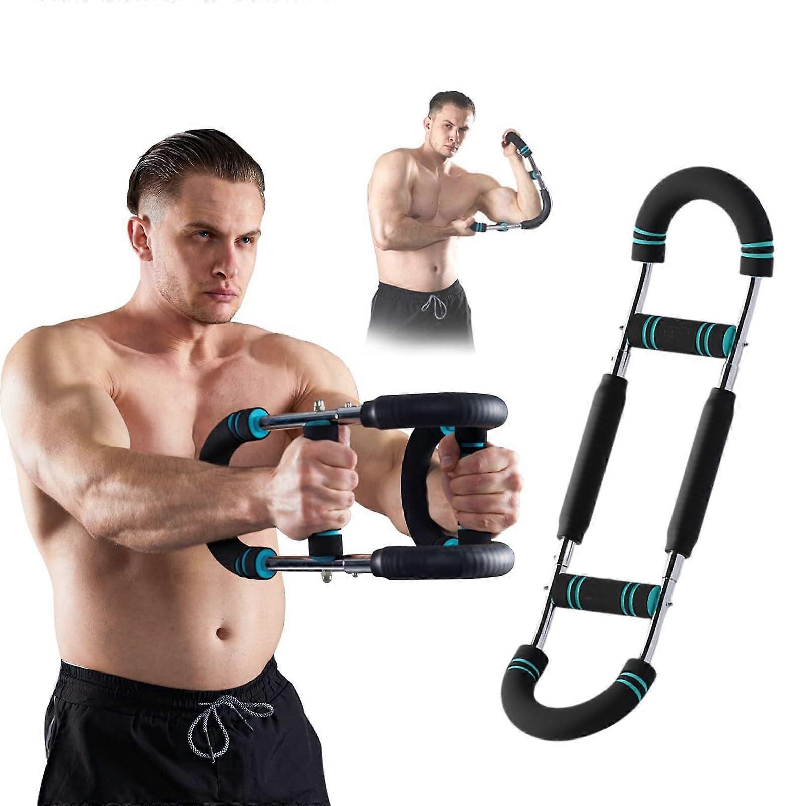 Arm Exercise Equipment Adjustable Chest Expander Upper Body Strength Trainer with Steel Spring