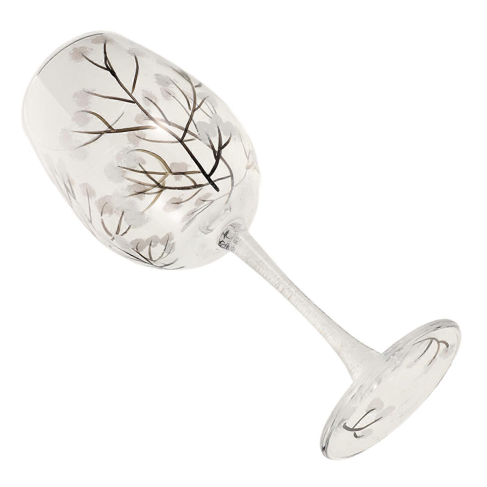 Hand Painted Wine Glass for Home Gift Functional