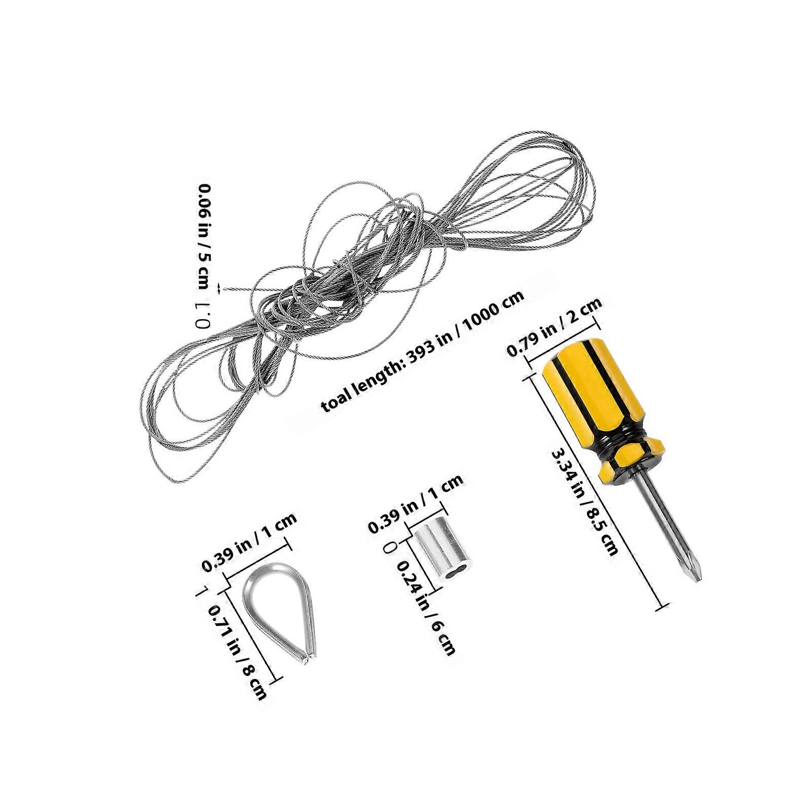 Wire Rope Thimble Cable Railing Kit for Hanging 1Set Stainless Steel