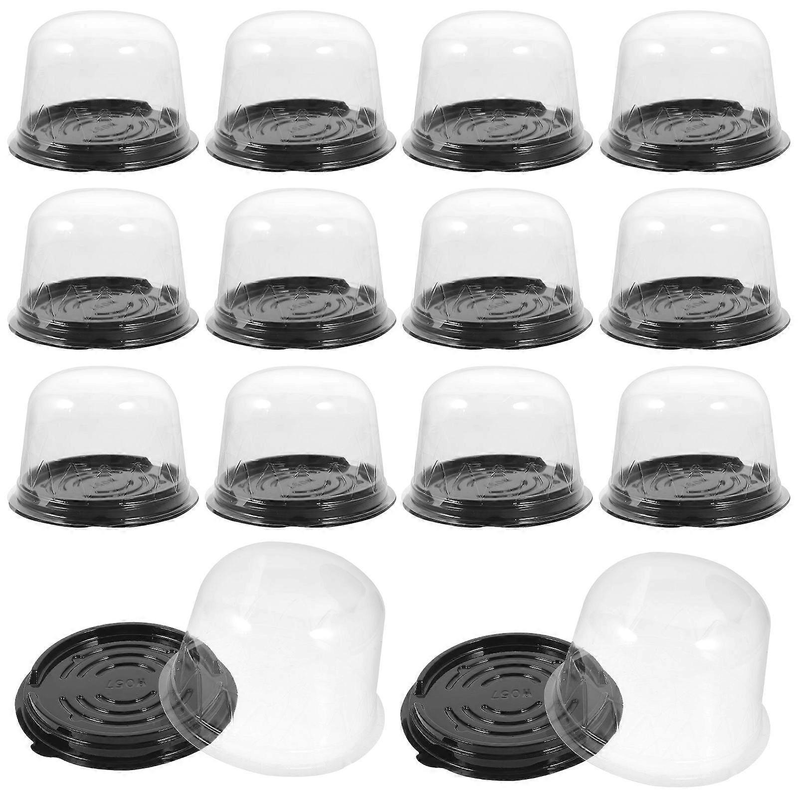 Clear Cake Container Plastic Cake Boxes with Lids for Storage Use 50Pcs