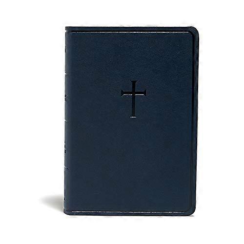 KJV Everyday Study Bible, Navy Cross LeatherTouch