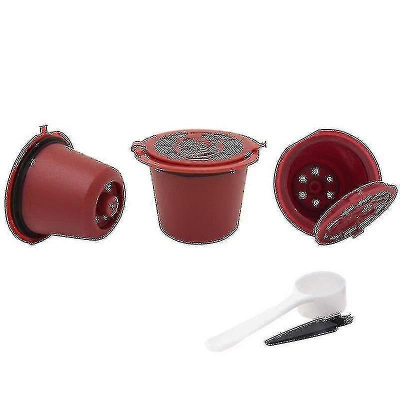 5pcs Reusable Coffee Pods Refillable Capsules with Spoon