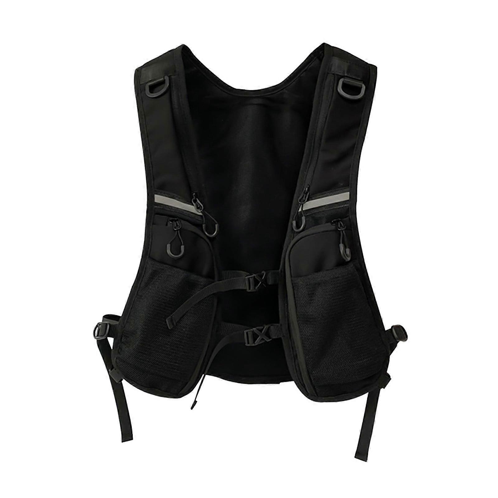 Lightweight Breathable Running Hydration Vest with Reflective Design, Compatible with Hydration Bladders