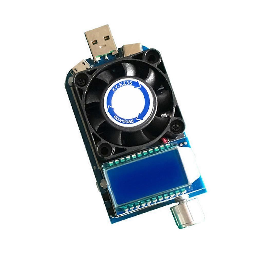 35W Usb Electronic Load Adjustable Constant Current Aging Resistor Battery Voltage Capacity Tester Voltmeter