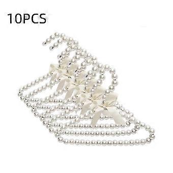 Mini Pearl Hangers, Beaded Baby Hangers, Faux Pearl Elegant Clothes Hangers with Bow compatible with Pets