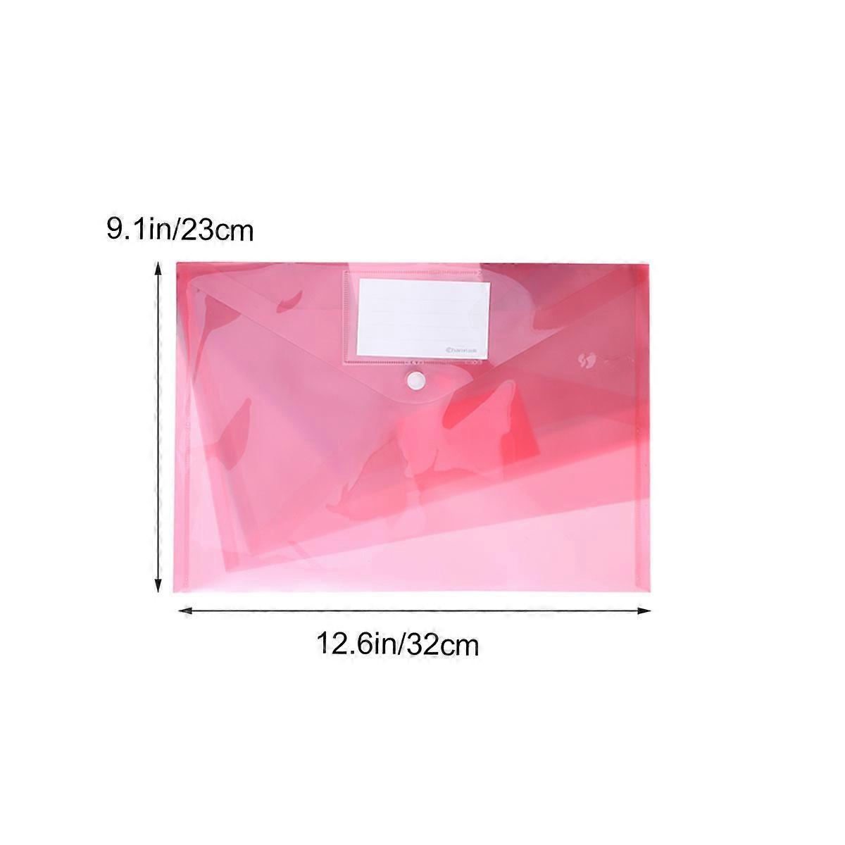 Colorful File Folder for Document Storage with Button Closure 10Pcs Set