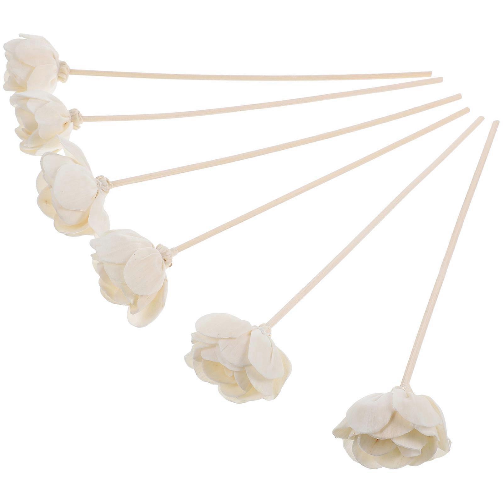 Fireless Aromatherapy Stick Khaki Flower Diffusers for Home Use 6Pcs
