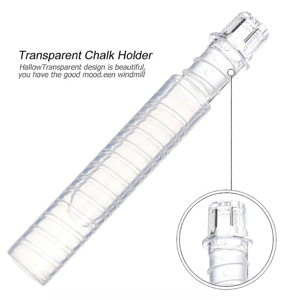 Plastic Chalk Clip for Chalk Use Transparent Practical 10Pcs Box