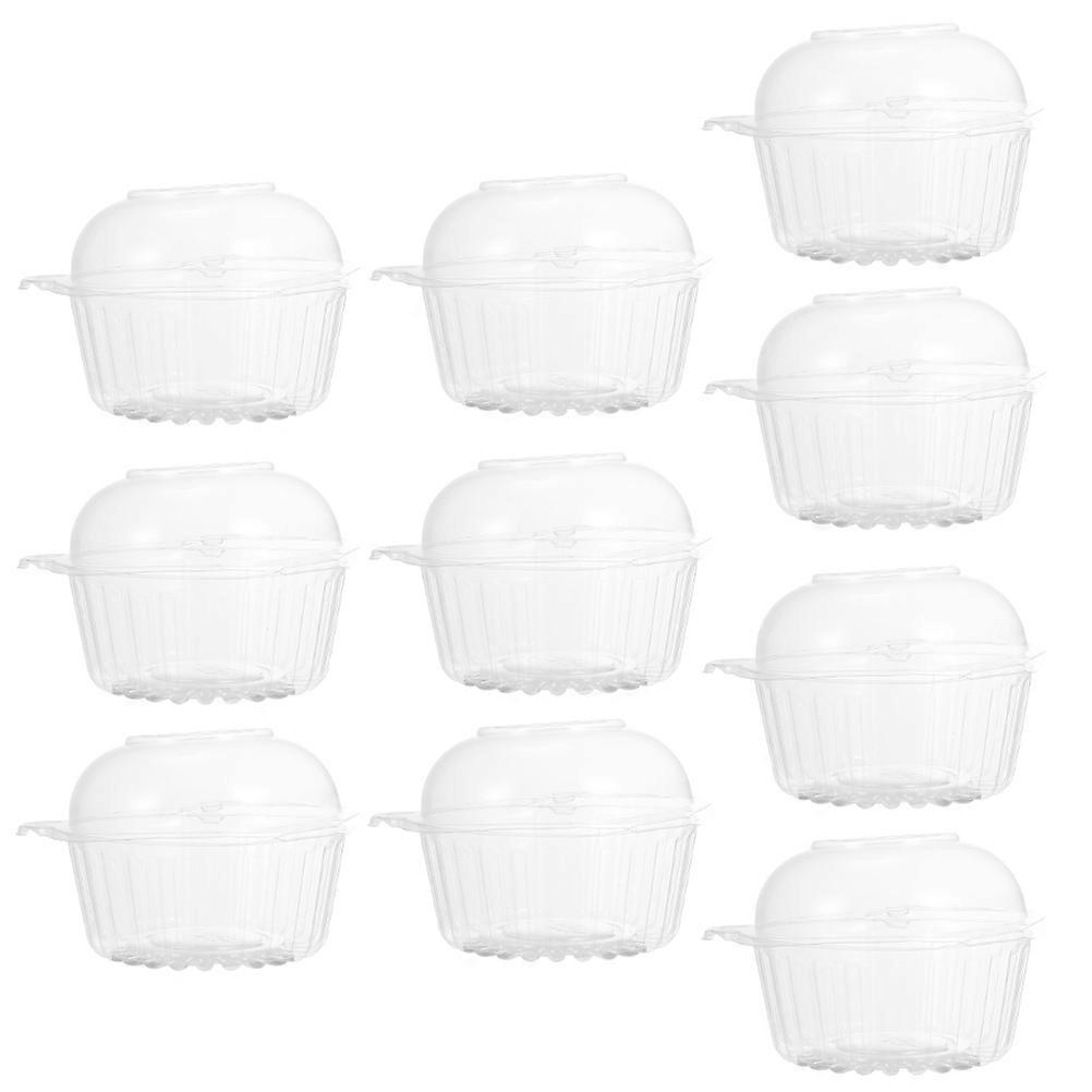 Cake Transparent Cake Case for Storage Use 50Pcs White Disposable Boxes