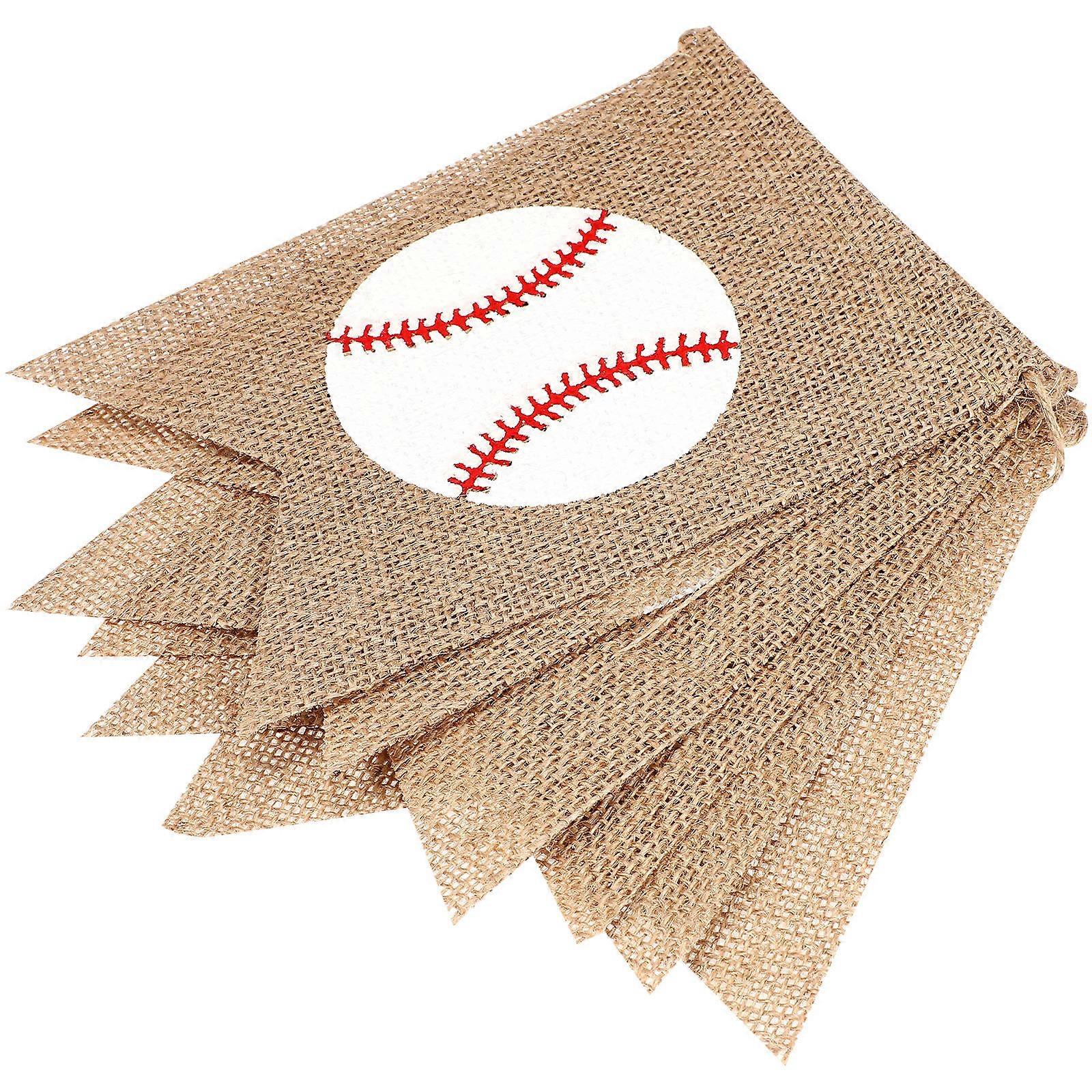 Baseball Pattern Banner Decorations Swallowtail Party Flags for Decoration 1Set
