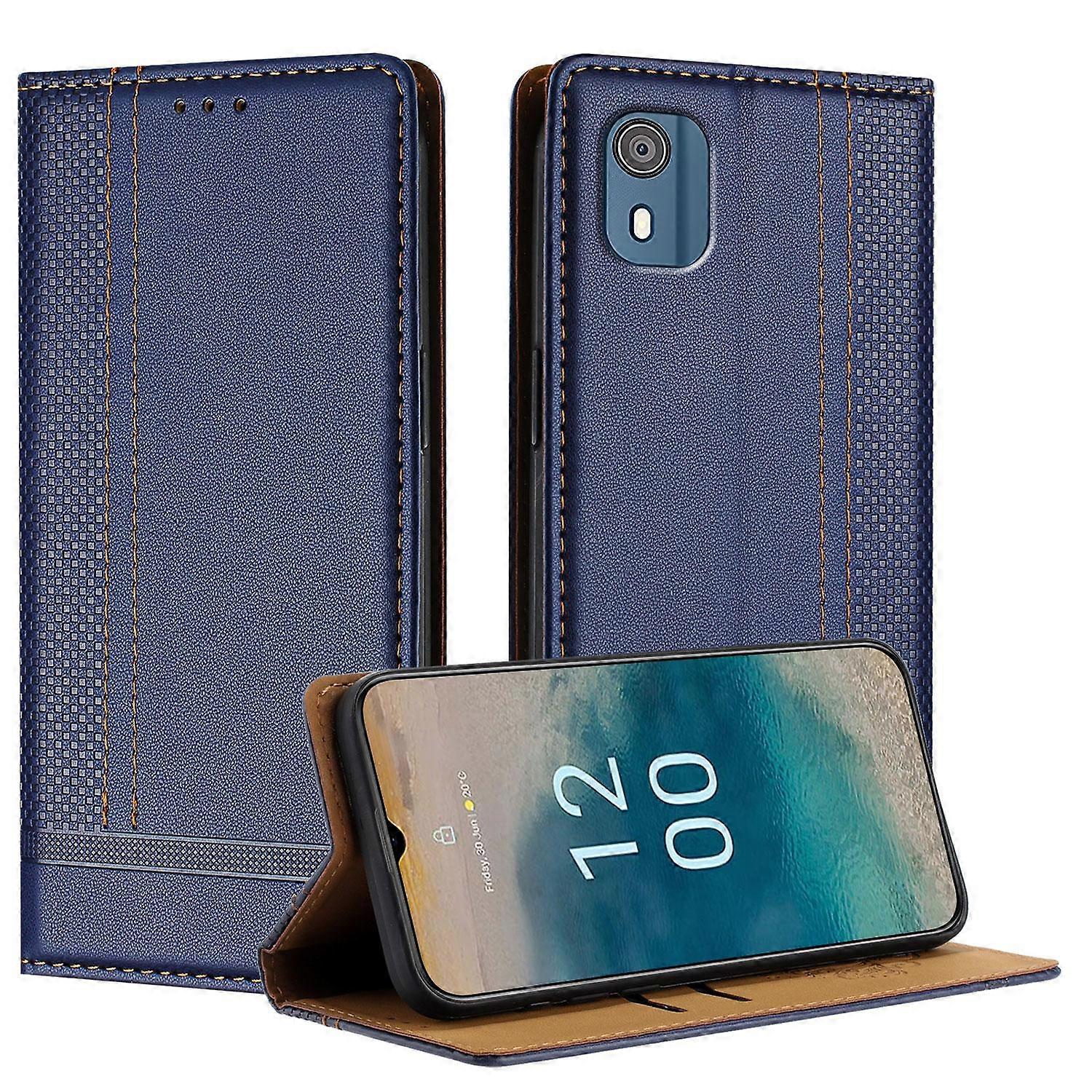 Stitching Design Scratch-Resistant Vegan Leather Phone Case
