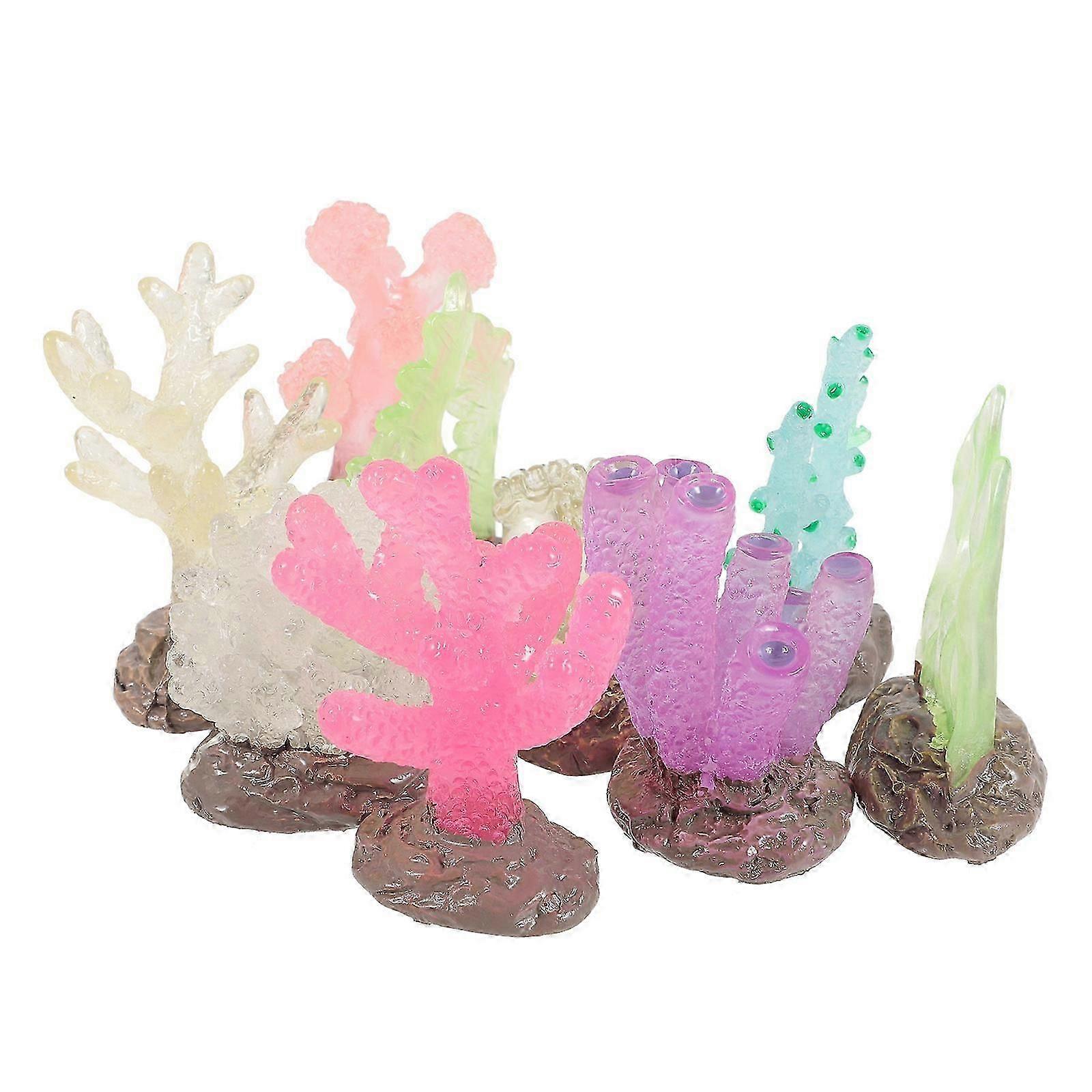 Assorted Reef Decor Artificial Coral for Aquarium 9Pcs