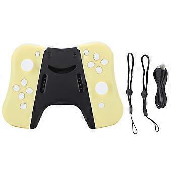 For Joycon Game Console Wireless Bluetooth Gamepad Right Left(yellow )