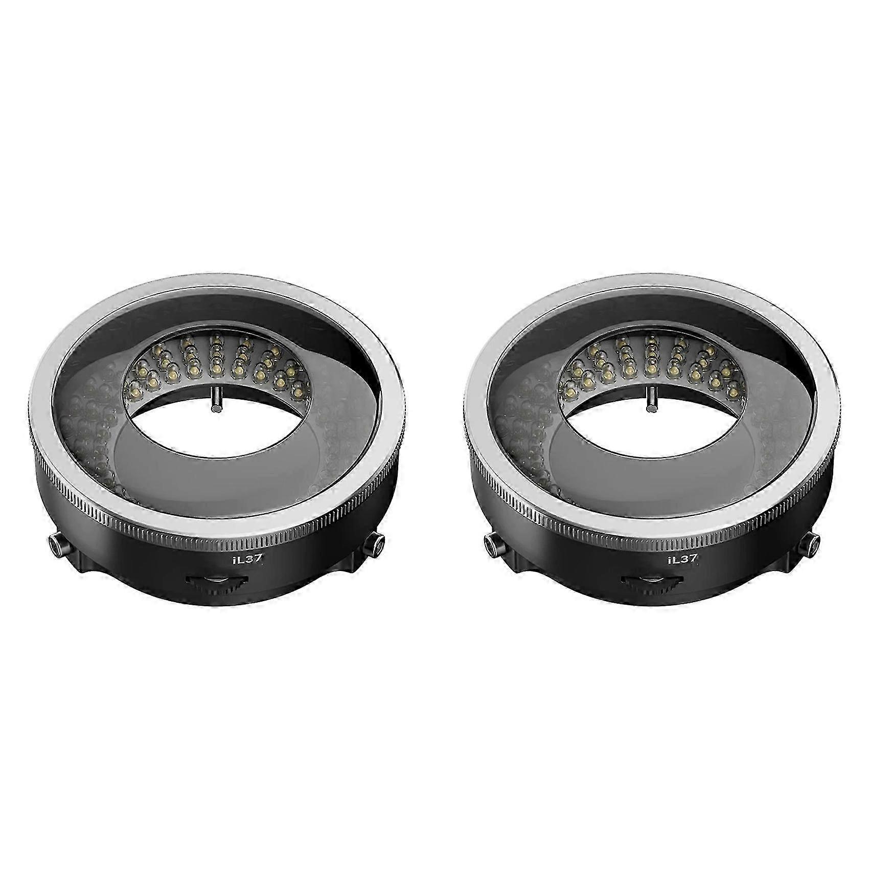 2X IL37 Microscope Polarized LED Ring Light Lamp Anti Illuminators Source Eliminating Reflections