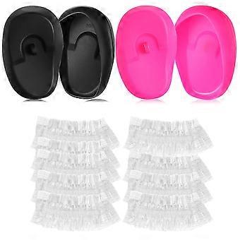 2 Pairs Silicone Ear Covers Hairdressing Protector Shower Ear Covers Salon Hair Styling Tool
