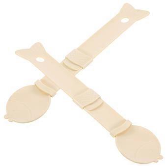Cat Food Spoon for Wet Food Feeding 4Pcs Beige ABS Pet Scoop for Dogs and Cats