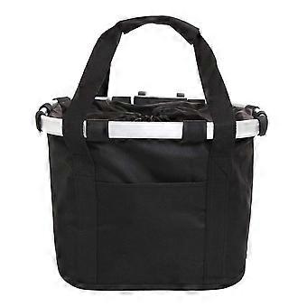 Detachable Bicycle Front Basket Foldable Good Load-bearing Pet Dog Carry Pouch Aluminum Alloy Frame Black Mountain Bike Bags