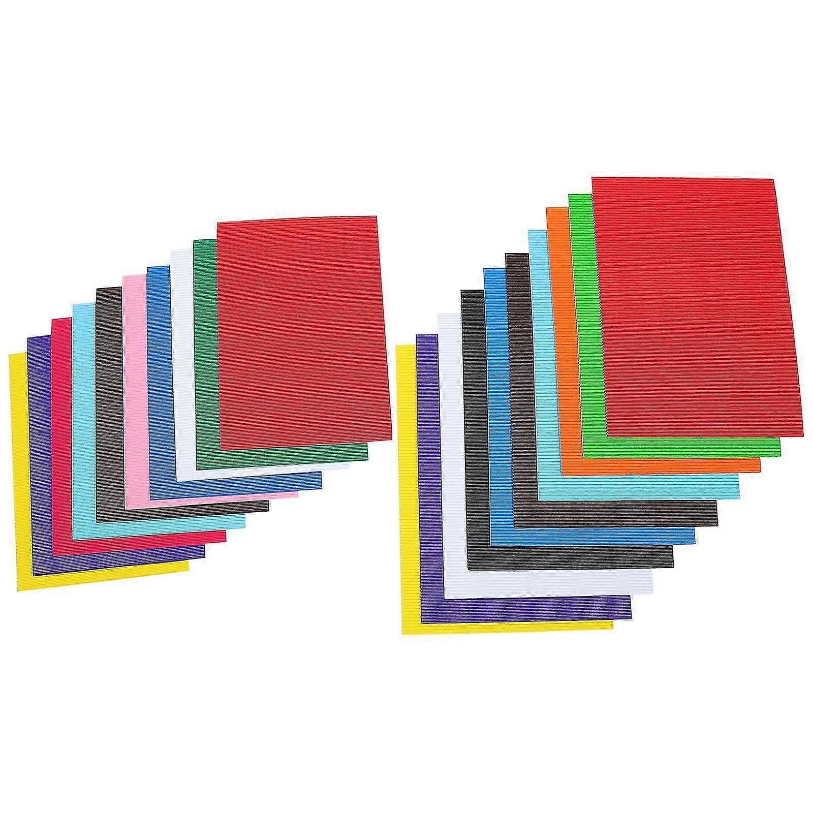 Corrugated Packaging Paper for Wrapping 60 Sheets Assorted Color