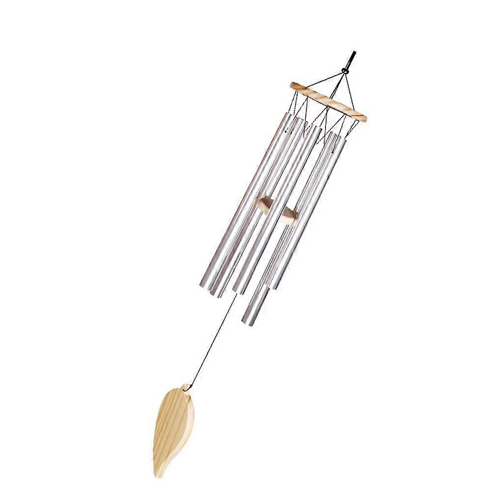 Carillon éolien en métal, tube en aluminium, clochette décorative, 1 pièce, argent