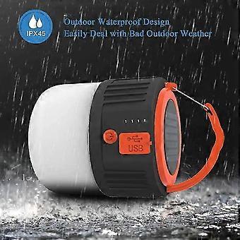 Solar camping lights, WOMFUI LED camping lantern rechargeable, 2400mAh power bank, IPX45 waterproof, 5 light mode