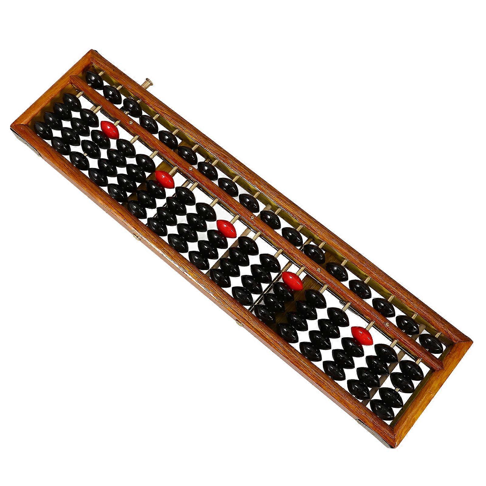 Retro Abacus Traditional Chinese Abacus Math Learning Tool Counting Tool (17 Column)