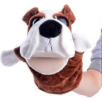 10 Inch Open Mouth Plush Dog Hand Puppet for Pretend Play Storytelling Animal Toy