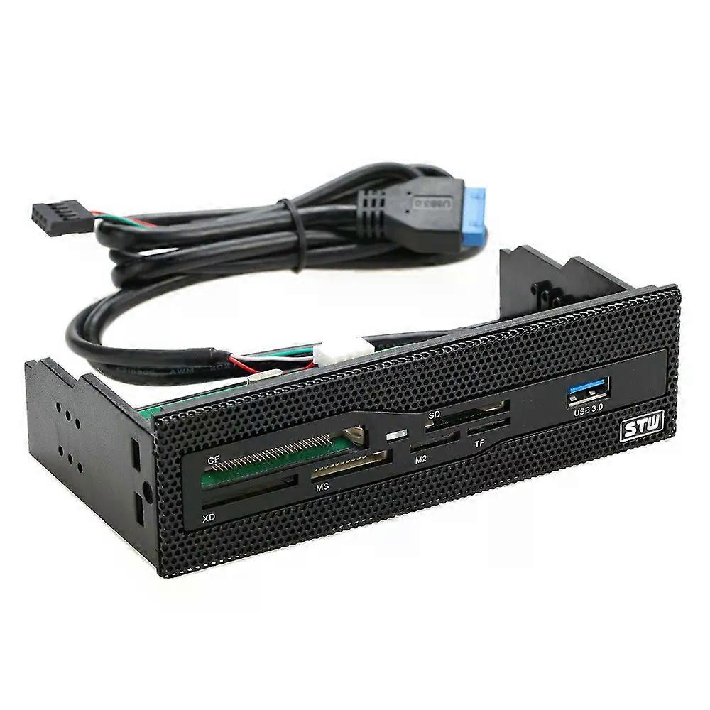 525 Internal Card Reader Media Multi-Function Dashboard PC Front Panel USB 30 Support CF XD MS M2 TF SD Card Reader Smart