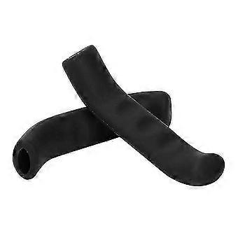 20241Par de fundas antideslizantes de silicona para manillar de bicicleta de montaña plegable (Negro)