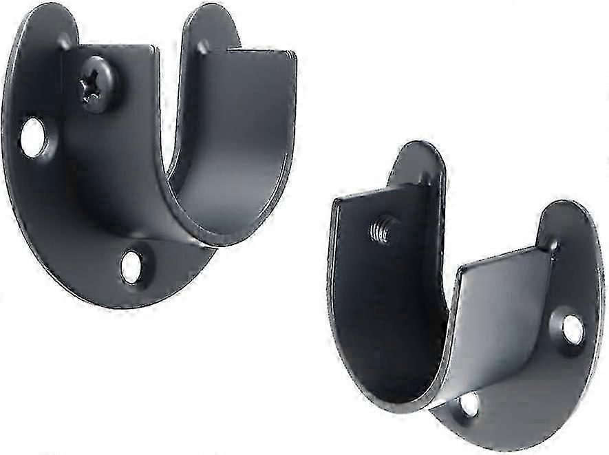 1 Pair Black U Shaped Rod Bracket