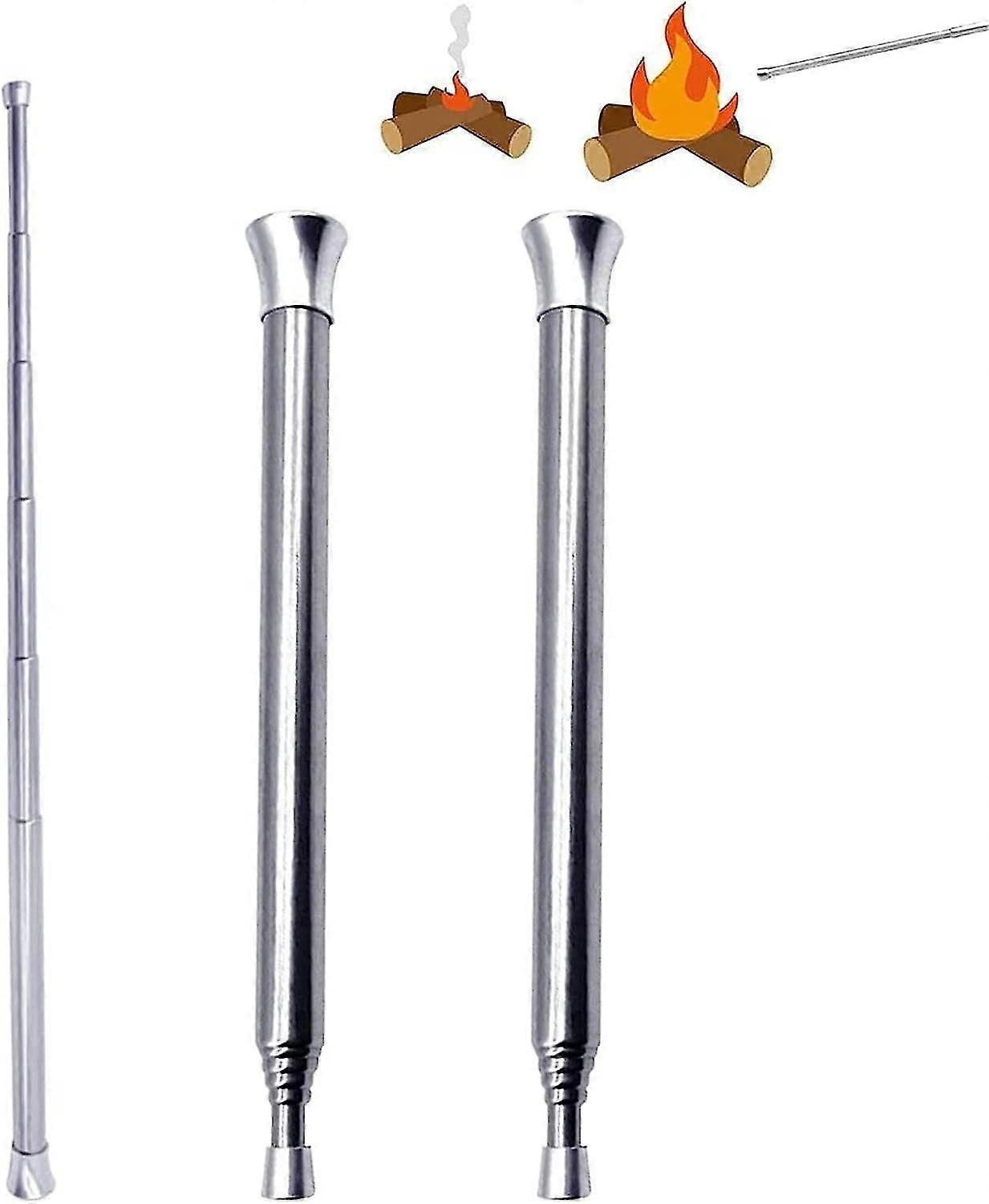 14*63.5cmStainlessSteelFoldablePocketBellows,-2Pack,5cm-forDailyUse