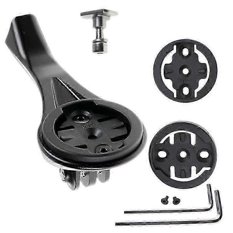 Computer mount for bicycle stem with Garmin camera support