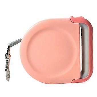 Portable Automatic Dog Leash Retractable Strong Strength Pet Traction Leash for Dog Walking Pink