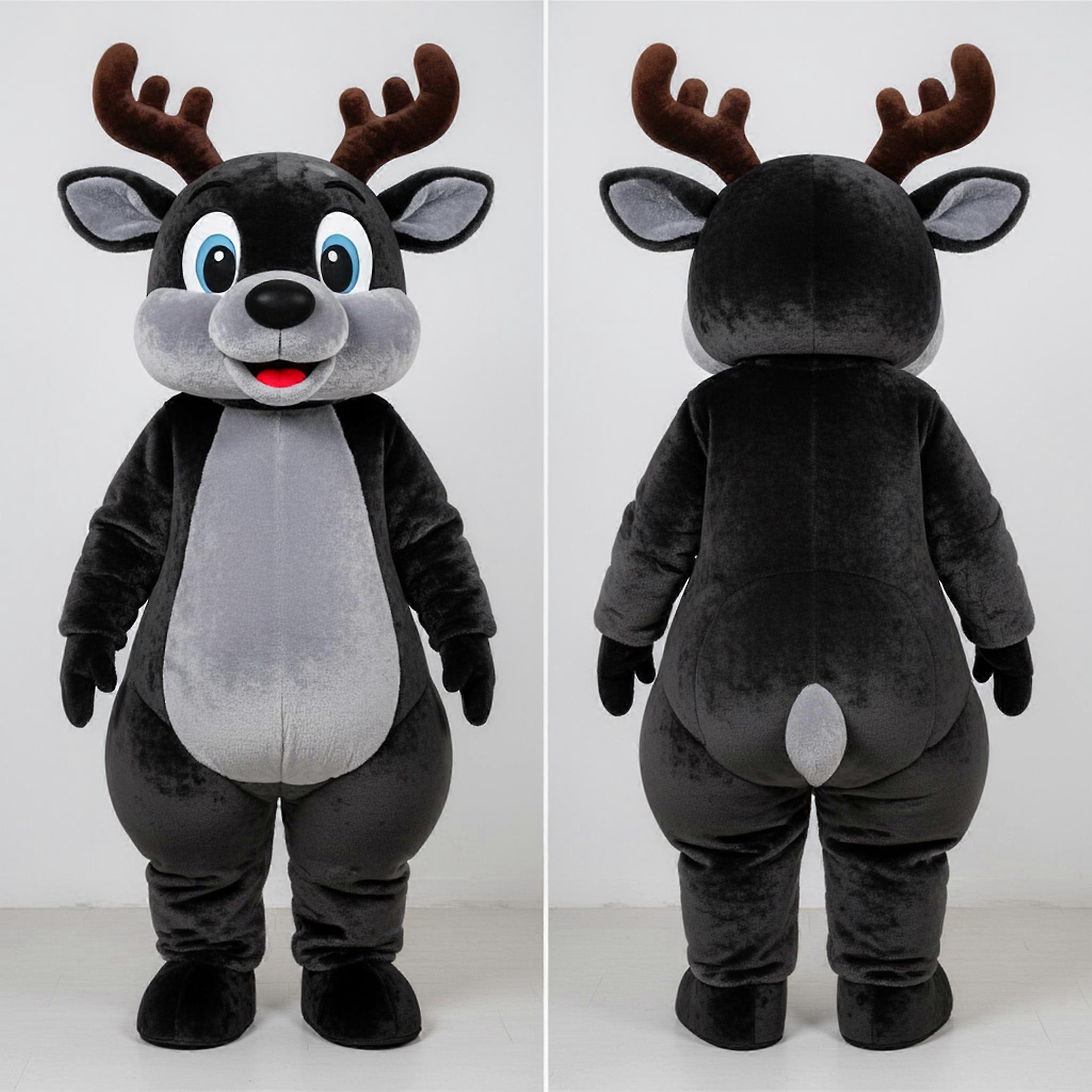 MASTICOT Ebony Black Rounded Deer Mascot